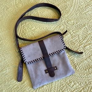 Mo&Co Crossbody Purse ~ Taupe & dark brown!